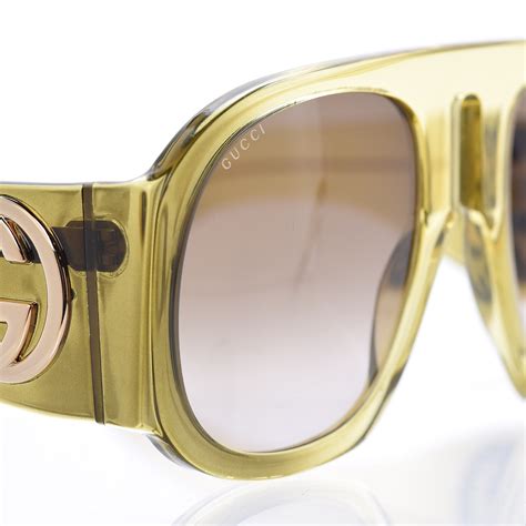 aviator rubber glasses gucci|gucci oversized aviator sunglasses.